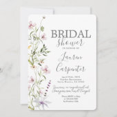 Wildblume Brautdusche Einladung (Vorderseite)