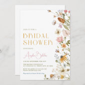 Wildblume Brautdusche Einladung (Vorne/Hinten)