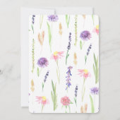 Wildblume Brautdusche Einladungen (Rückseite)