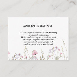 Wildblume Brautparty Anfrage Rezept für Braut Begleitkarte