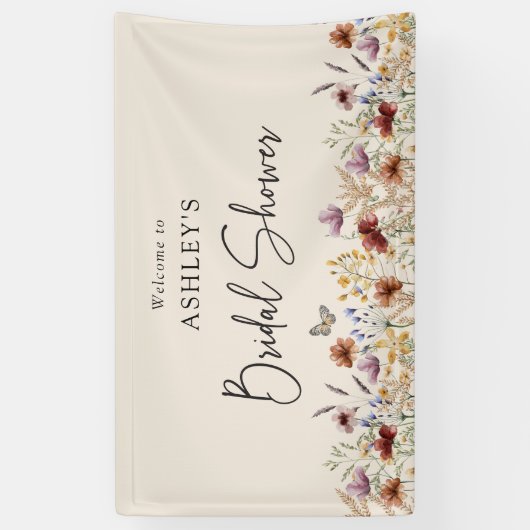 Wildblume Brautparty Banner (Vertikal)