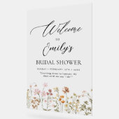 Wildblume Brautparty Begrüßung Unterschrift in Blo Acrylschild (Winkel)