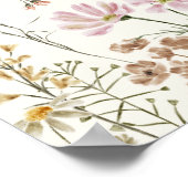 Wildblume Brautparty Begrüßung Unterschrift in Blo Poster (Ecke)