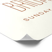 Wildblume Brautparty Begrüßung Unterschrift in Blo Poster (Ecke)