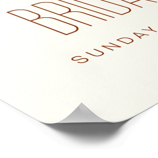 Wildblume Brautparty Begrüßung Unterschrift in Blo Poster (Ecke)