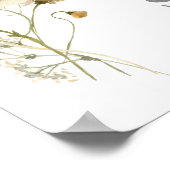 Wildblume Brautparty Begrüßungszeichen Poster (Ecke)