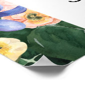 Wildblume Brautparty Begrüßungszeichen Poster (Ecke)