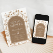 Wildblume Brautparty Beige Floral Einladung