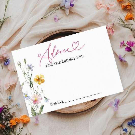 Wildblume Brautparty Beratung für die Bride Card Einladung