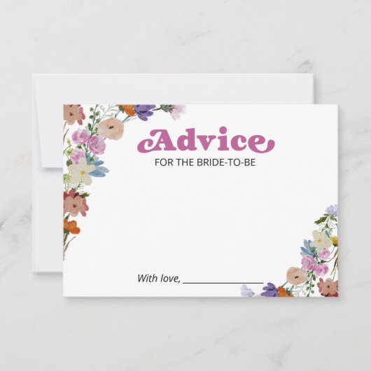 Wildblume Brautparty Beratung für die Bride Card Einladung (Vorderseite)