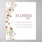 Wildblume Brautparty Blume Bar Poster (Vorne)