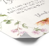 Wildblume Brautparty Blume Bar Signierung Poster (Ecke)