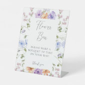 Wildblume Brautparty Blume Bar Signierung Sockelschild (Vorderseite)