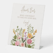 Wildblume Brautparty Blume Bar Sockelschild (Vorderseite)