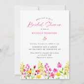 Wildblume Brautparty Boho Elegante Einladung (Vorderseite)