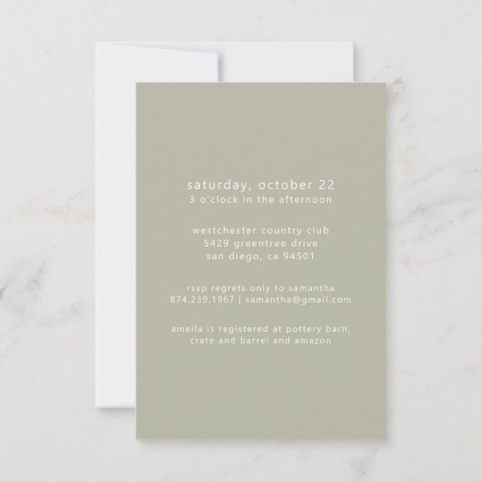 Wildblume Brautparty botanischer Blumenrahmen Einladung (Rückseite)