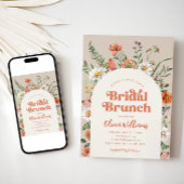 Wildblume Brautparty Brunch Einladung