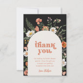 Wildblume Brautparty Danke Karte (Vorderseite)