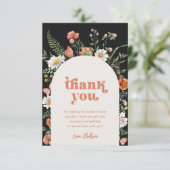 Wildblume Brautparty Danke Karte (Stehend Vorderseite)