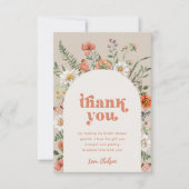Wildblume Brautparty Danke Karte (Vorderseite)