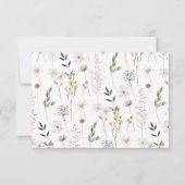 Wildblume Brautparty Danke Karte (Rückseite)