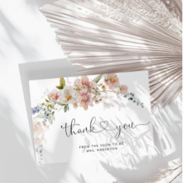 Wildblume Brautparty Danke Karte