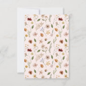 Wildblume Brautparty Danke Karte (Rückseite)