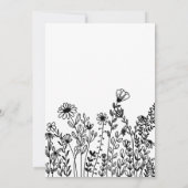 Wildblume Brautparty Dankeschön Karte (Rückseite)