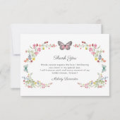 Wildblume-Brautparty Dankeskarte (Vorderseite)