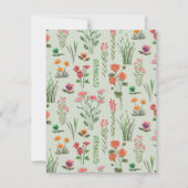 Wildblume Brautparty Dankeskarte (Rückseite)