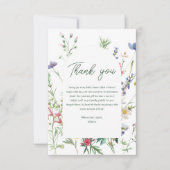 Wildblume Brautparty Dankeskarte (Vorderseite)
