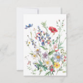 Wildblume Brautparty Dankeskarte (Rückseite)