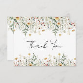 Wildblume Brautparty Dankeskarte (Vorne/Hinten)