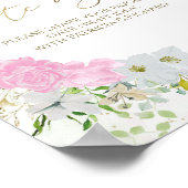 Wildblume Brautparty Datum Nacht Jar-Zeichen Poster (Ecke)