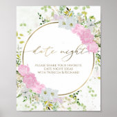 Wildblume Brautparty Datum Nacht Jar-Zeichen Poster (Vorne)