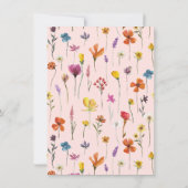 Wildblume Brautparty Einladung (Rückseite)