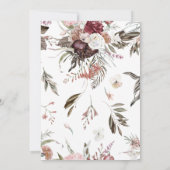 Wildblume Brautparty Einladung (Rückseite)