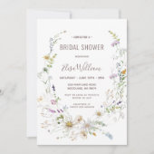 Wildblume Brautparty Einladung (Vorderseite)