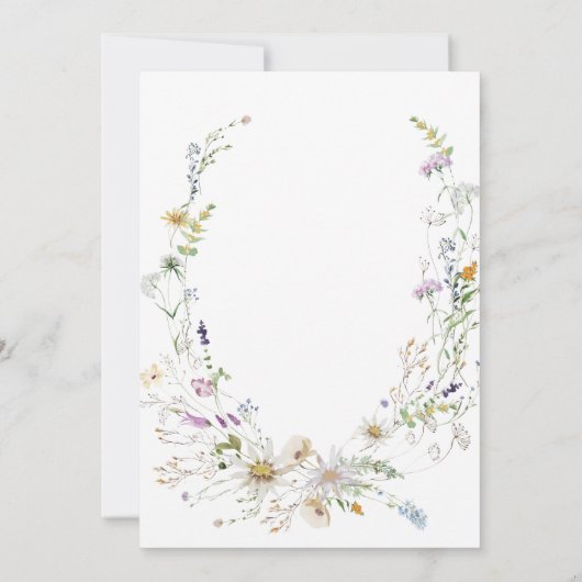 Wildblume Brautparty Einladung (Rückseite)