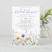 Wildblume Brautparty Einladung (Stehend Vorderseite)