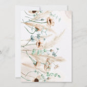 Wildblume-Brautparty Einladung (Rückseite)