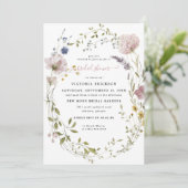 Wildblume | BRAUTPARTY Einladung (Stehend Vorderseite)