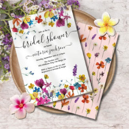 Wildblume Brautparty Einladung