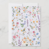 Wildblume Brautparty Einladung (Rückseite)