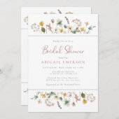 Wildblume Brautparty Einladung (Vorne/Hinten)