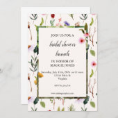 Wildblume Brautparty-Einweisung Einladung (Vorne/Hinten)