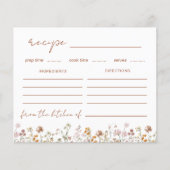 Wildblume Brautparty Garden Rezept Karte (Vorderseite)