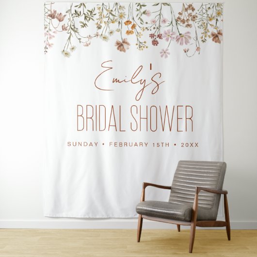 Wildblume Brautparty Garten in Blühen Wandteppich (Beispiel)