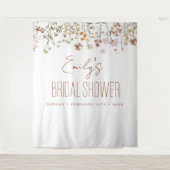 Wildblume Brautparty Garten in Blühen Wandteppich (Vorderseite)