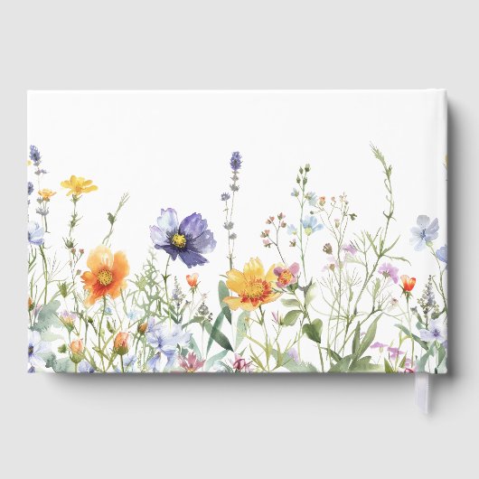 Wildblume Brautparty Gästebuch (Rückseite)